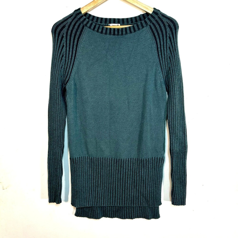 SMARTWOOL Ripple Creek pullover tunic woman's Small‎ teal wool sweater